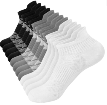 Loritta Secret 6 Pairs Women Ankle Socks with Arch Support Low Cut Running Athletic Socks for Women,Size 6-8