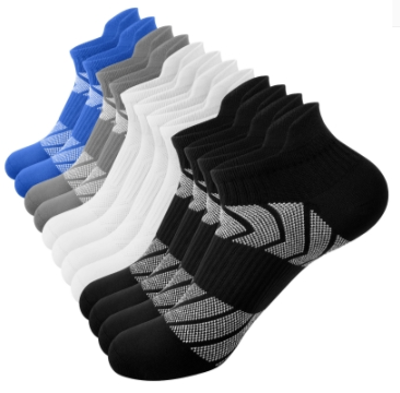 Loritta Secret 6 Pairs Women Ankle Socks with Arch Support Low Cut Running Athletic Socks for Women,Size 6-8