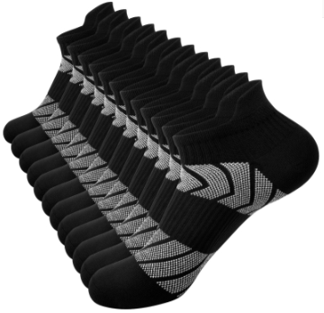 Loritta Secret 6 Pairs Women Ankle Socks with Arch Support Low Cut Running Athletic Socks for Women,Size 6-8