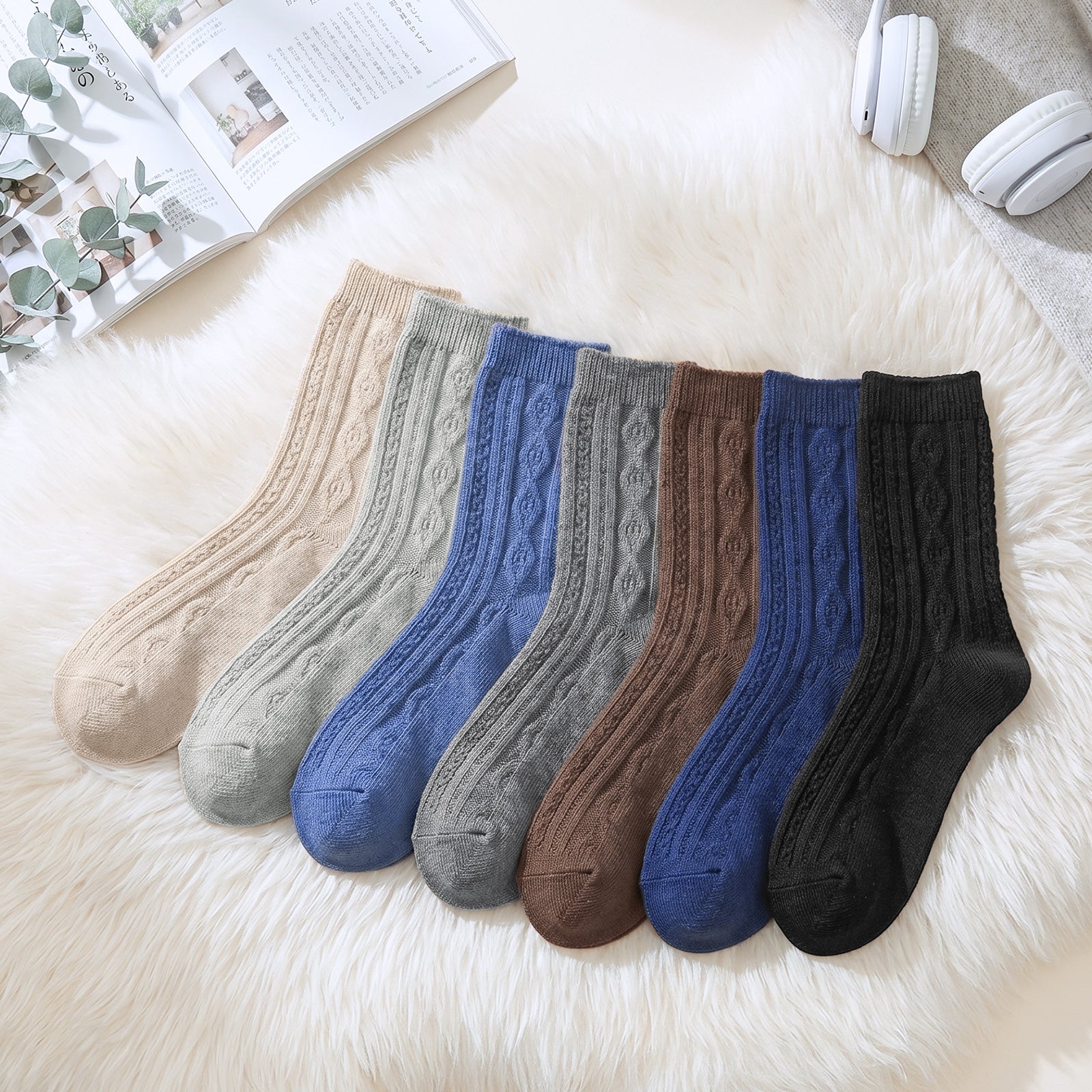 Loritta Secret Crew Socks for Women - Soft Knit Boot Calf Comfortable Cute Dress Cotton Socks Gifts