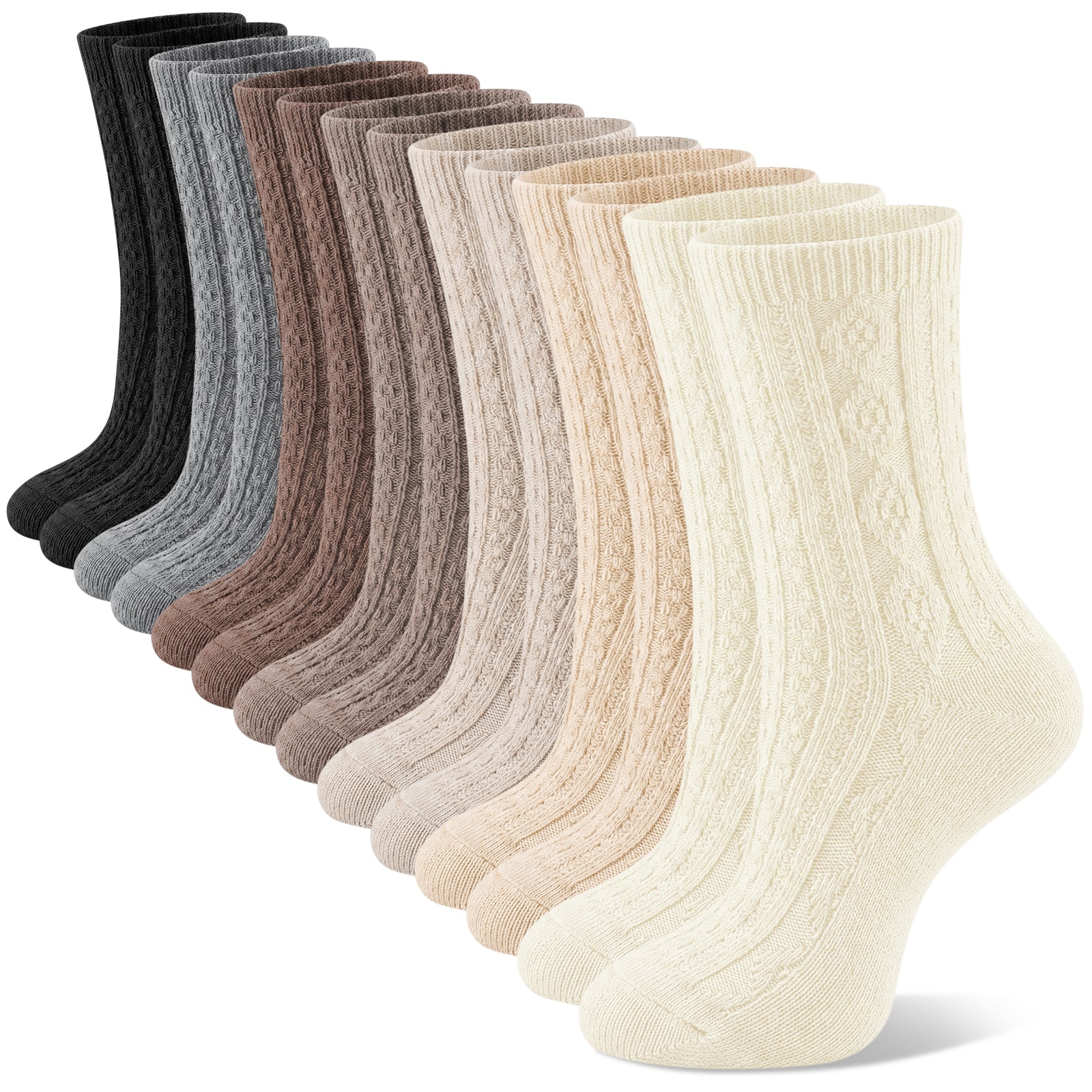 Loritta Secret Crew Socks for Women - Soft Knit Boot Calf Comfortable Cute Dress Cotton Socks Gifts