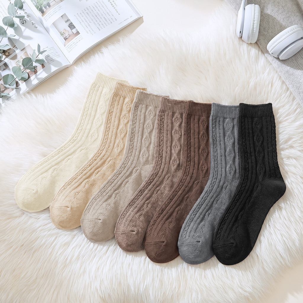 Loritta Secret Crew Socks for Women - Soft Knit Boot Calf Comfortable Cute Dress Cotton Socks Gifts
