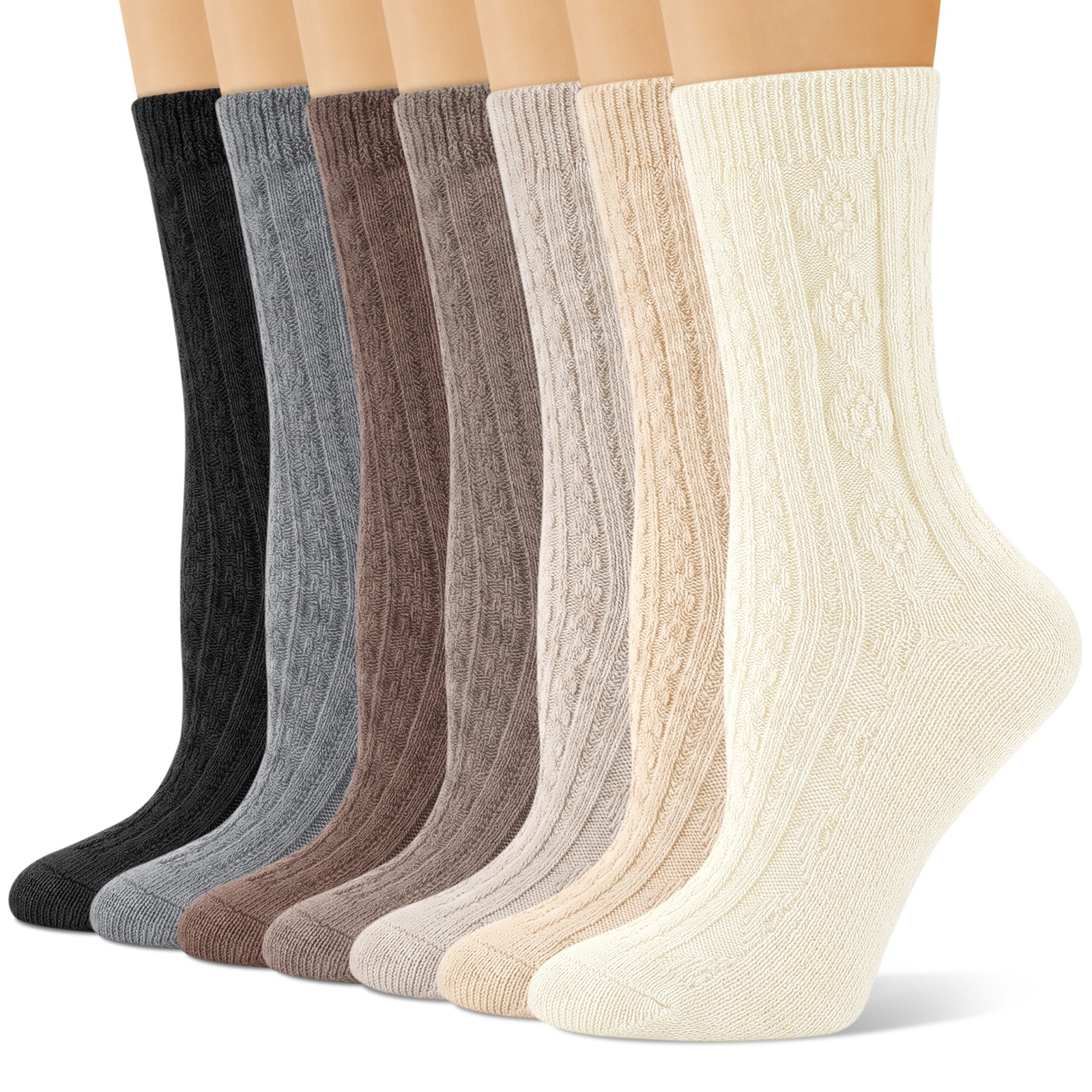 Loritta Secret Crew Socks for Women - Soft Knit Boot Calf Comfortable Cute Dress Cotton Socks Gifts