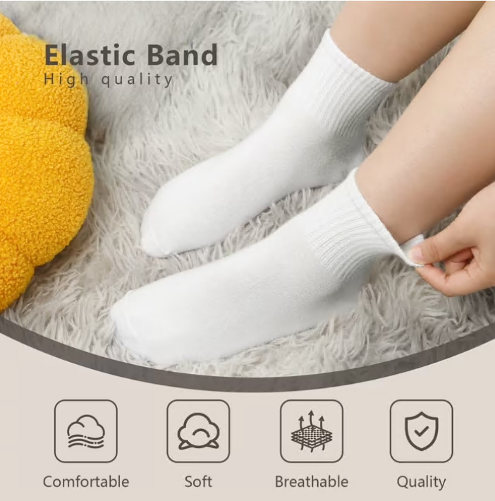 Loritta Secret 18 Pack Womens Mid Crew Socks Casual Ankle High Running Athletic Socks for Women