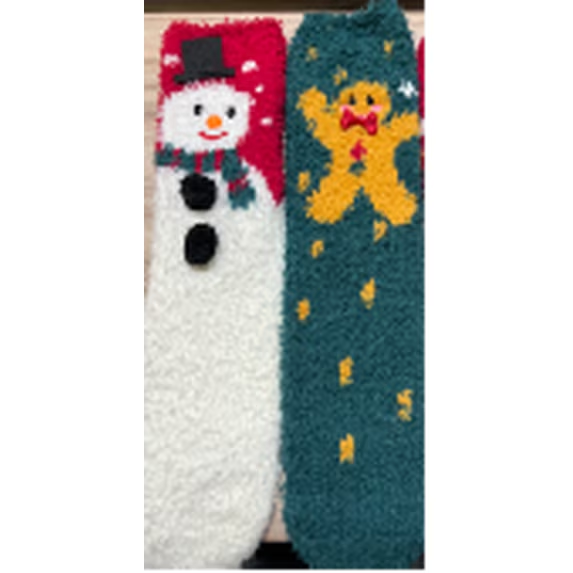 Loritta Secret 2 Pairs Fuzzy Socks for Women Soft Winter Warm Socks with Christmas Bal
