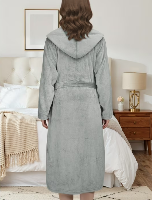 Loritta Secret Warm Robes for Women Hooded Soft Fluffy Bathrobe, Women’s Winter Plush Robes
