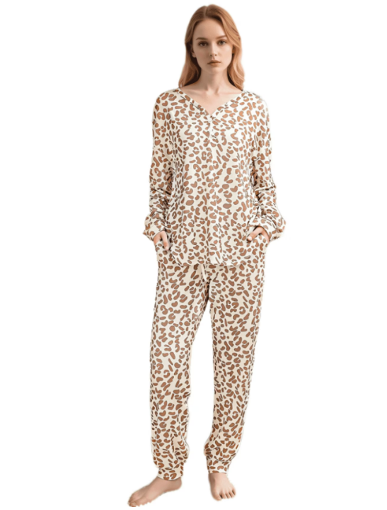Loritta Secret 2 Pieces Womens Pajamas Sets Comfy Printed Loungewear Sets Woman with Pockets ，Sizes S-2XL