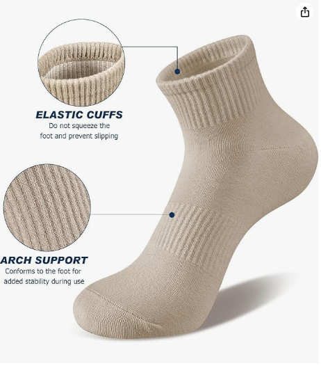 Loritta Secret 18 Pack Womens Mid Crew Socks Casual Ankle High Running Athletic Socks for Women