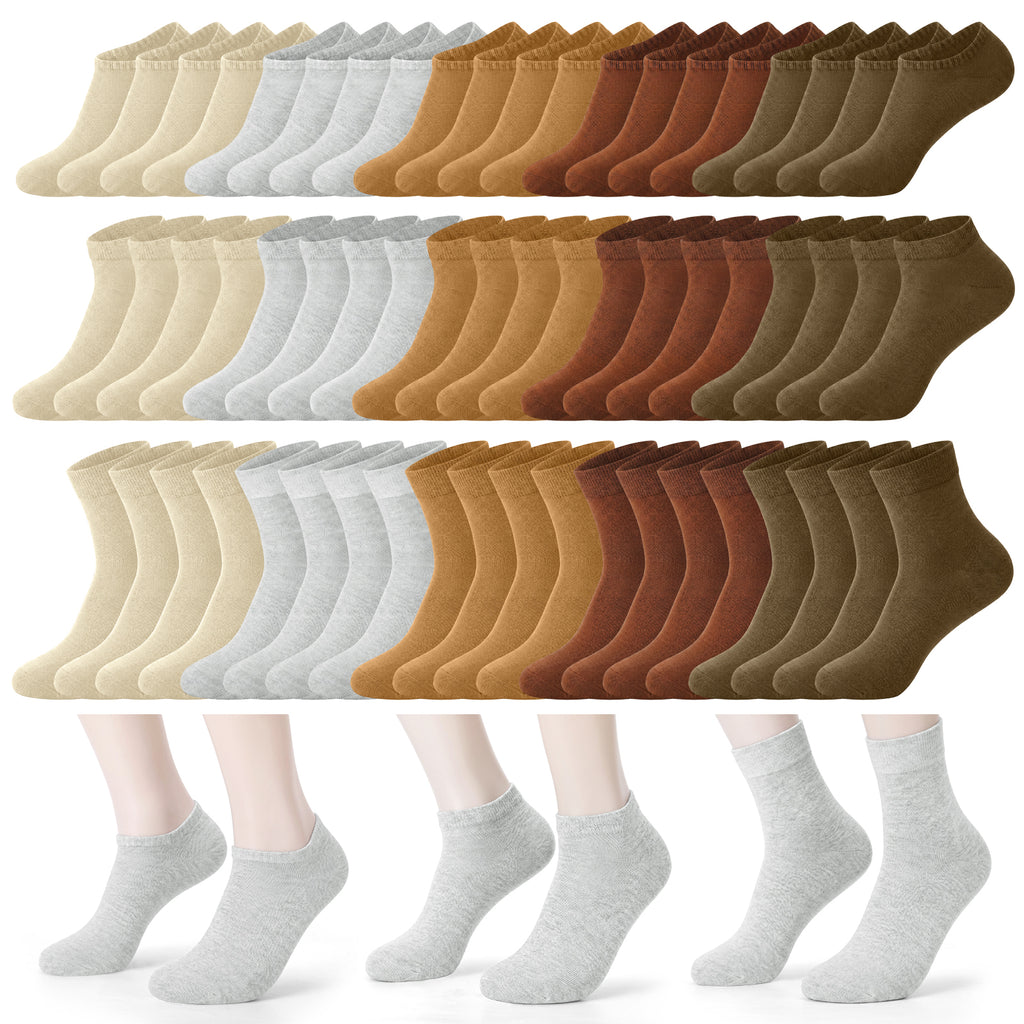 Loritta Secret 30 Pairs Low Cut Ankle Socks for Women No Show Casual Breathable Athletic Socks Bulk for Sport