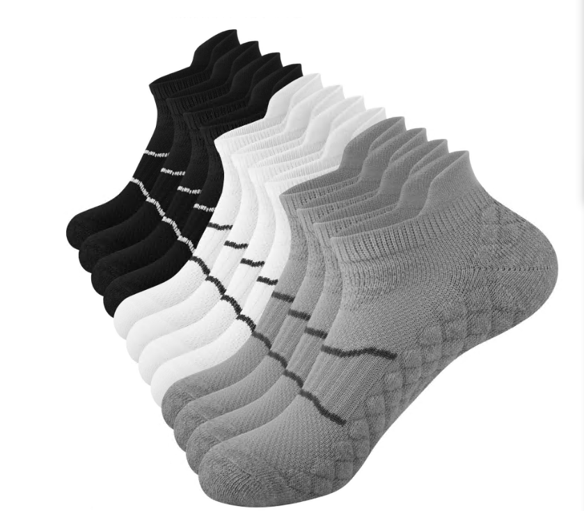 Loritta Secret 6 Pairs Womens Ankle Socks Low Cut Running Breathable Cushioned Socks Size 8-12