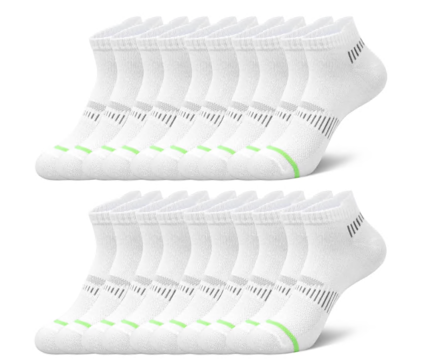 Loritta Secret 10 Pairs Women's Low Cut Ankle Socks Stretchy Breathable Athletic Socks for Women,Size 6-8