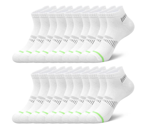 Loritta Secret 10 Pairs Women's Low Cut Ankle Socks Stretchy Breathable Athletic Socks for Women,Size 6-8